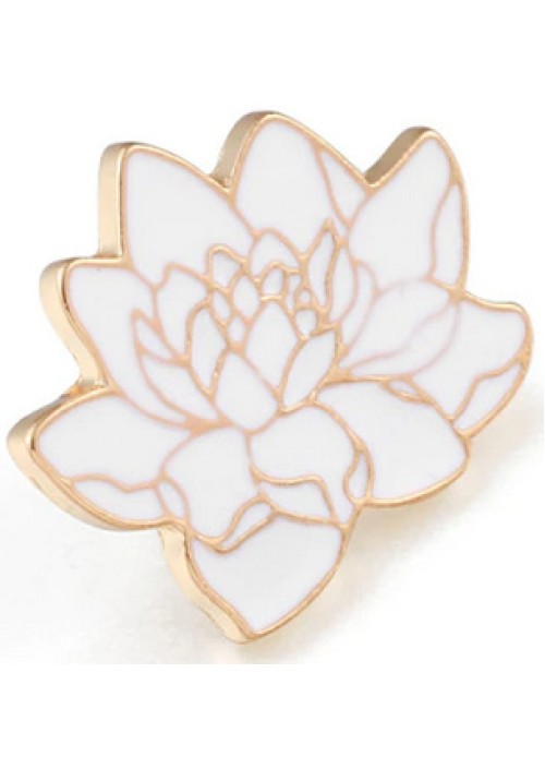 White Lotus Enamel Pin